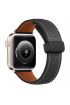  942 Apple Watch 40mm Kr414 Daks Deri Kordon - Ürün Rengi : Siyah