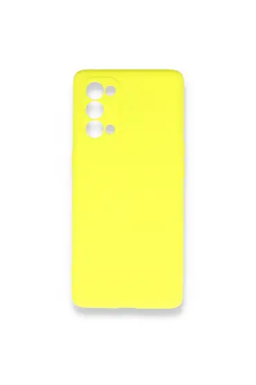  942 Oppo Reno 5 Pro Kılıf First Silikon - Ürün Rengi : Sarı
