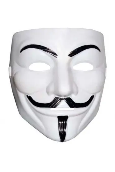 Beyaz Renk V For Vendetta Maskesi Yerli Üretim ( )