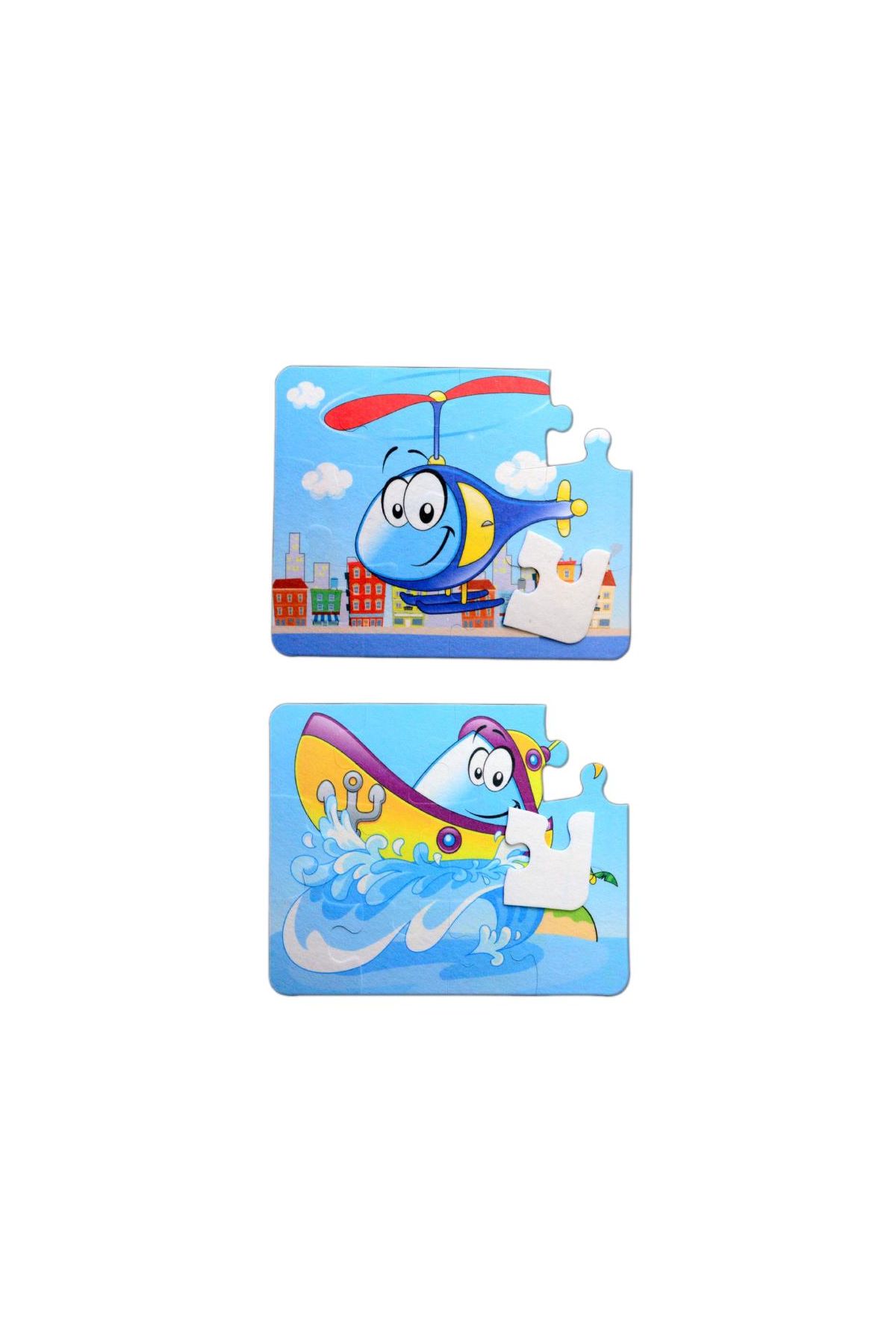 247 Tekne Helikopter 3+ Keçe Yapboz - 3 Yaş Puzzle