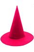 Pembe Fuşya Renk Keçe Cadı Şapkası Yetişkin Çocuk Uyumlu 35X38 cm ( )