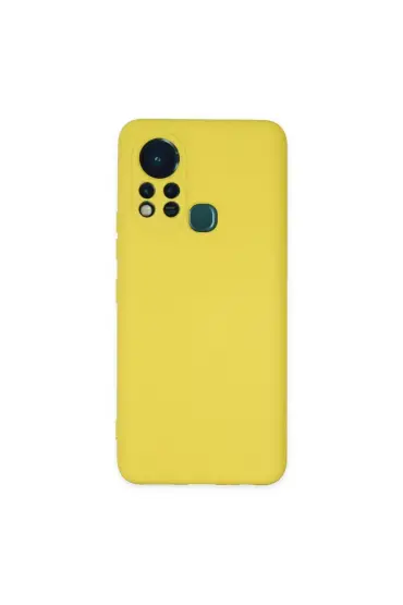  942 İnfinix Hot 11s Kılıf Nano İçi Kadife  Silikon - Ürün Rengi : Sarı