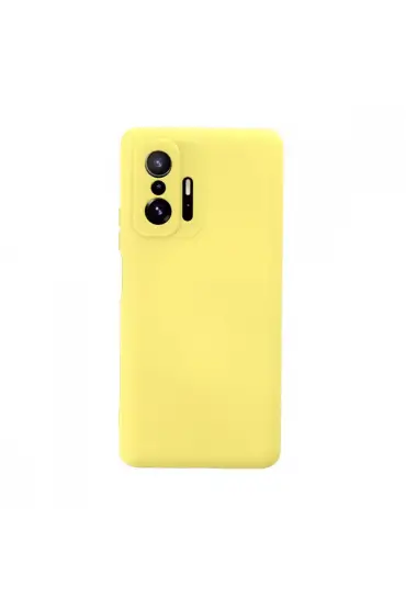  942 Xiaomi Mi 11t Kılıf Nano İçi Kadife  Silikon - Ürün Rengi : Sarı