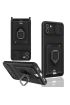  942 Samsung Galaxy A03 Kılıf Zuma Kartvizitli Yüzüklü Silikon - Ürün Rengi : Siyah