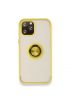  942 İphone 12 Pro Kılıf Montreal Yüzüklü Silikon Kapak - Ürün Rengi : Sarı