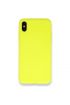  942 İphone X Kılıf Nano İçi Kadife  Silikon - Ürün Rengi : Sarı