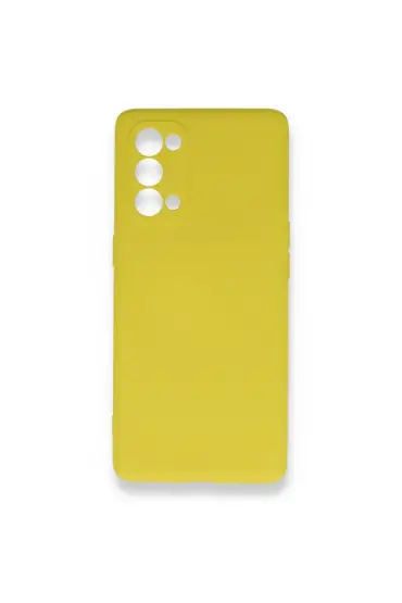  942 Oppo Reno 5 Pro Kılıf Nano İçi Kadife  Silikon - Ürün Rengi : Sarı