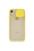  942 İphone Se 2020 Kılıf Palm Buzlu Kamera Sürgülü Silikon - Ürün Rengi : Sarı