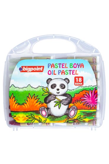 Bigpoint Pastel Boya 18 Renk - Şeffaf Çantalı x 3 Kutu