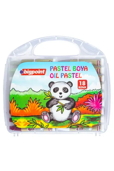 Bigpoint Pastel Boya 18 Renk - Şeffaf Çantalı x 3 Kutu