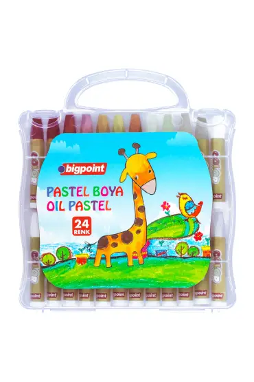 Bigpoint Pastel Boya 24 Renk - Şeffaf Çantalı x 3 Kutu