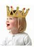 Altın Renk Çocuk ve Yetişkin Uyumlu Kraliçe Tacı Prenses Tacı 8X25 cm ( )