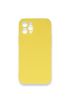  942 İphone 12 Pro Max Kılıf Nano İçi Kadife  Silikon - Ürün Rengi : Sarı