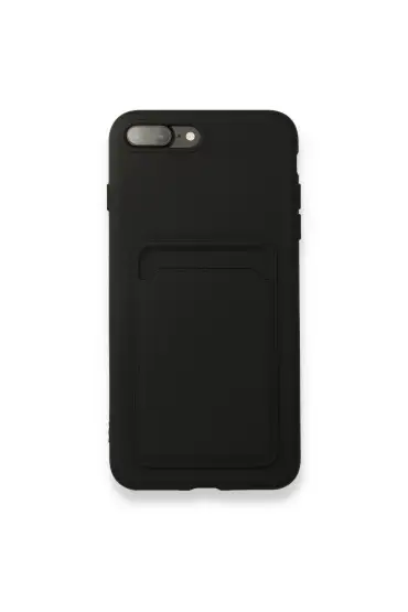  942 İphone 8 Plus Kılıf Kelvin Kartvizitli Silikon - Ürün Rengi : Siyah