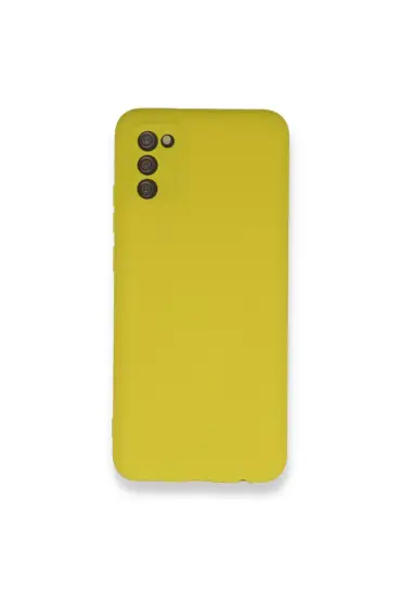  942 Samsung Galaxy A03s Kılıf Nano İçi Kadife  Silikon - Ürün Rengi : Sarı