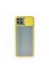  942 Realme C11 Kılıf Palm Buzlu Kamera Sürgülü Silikon - Ürün Rengi : Sarı
