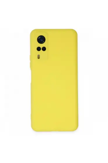  942 Vivo Y53s Kılıf Nano İçi Kadife  Silikon - Ürün Rengi : Sarı