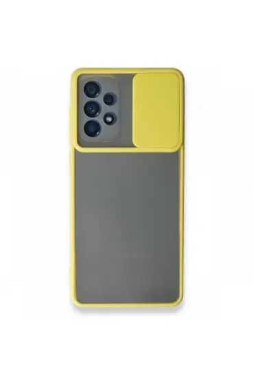  942 Samsung Galaxy A33 5g Kılıf Palm Buzlu Kamera Sürgülü Silikon - Ürün Rengi : Siyah