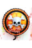 Halloween İskelet Kuru Kafa Folyo Balon 18 inç ( )