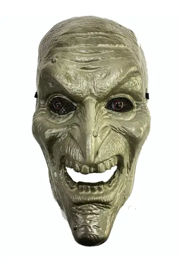 Gerçekçi Görünüm Lüks İnsan Suratı Cadı Suratı Korku Maskesi 26X16 cm ( )