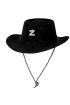 Siyah Renk Plastik Üzeri Kadife Kaplama Çocuk Zorro Şapkası Bağcıklı ( )