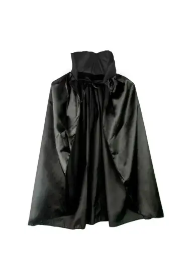 Siyah Renk Yakalı Halloween Pelerini 90 cm ( )