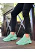  946 Yüksek Taban Tarz Sneakers Cırt Detaylı Mint Yeşili Erkek Spor Ayakkabısı