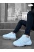  946 Tarz Sneakers Ithal Beyaz Fileli Rahat Taban Spor Ayakkabısı