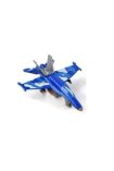  505 Mini Metal Savaş Uçağı Çek Bırak - 89720-12 - MAVİ - ED-A6