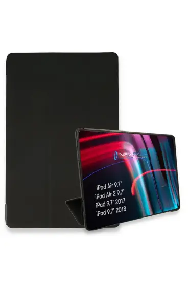  942 İpad Air 2 9.7 Kılıf Tablet Smart Kılıf - Ürün Rengi : Siyah