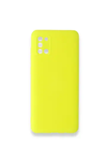  942 Samsung Galaxy A31 Kılıf Nano İçi Kadife  Silikon - Ürün Rengi : Pudra