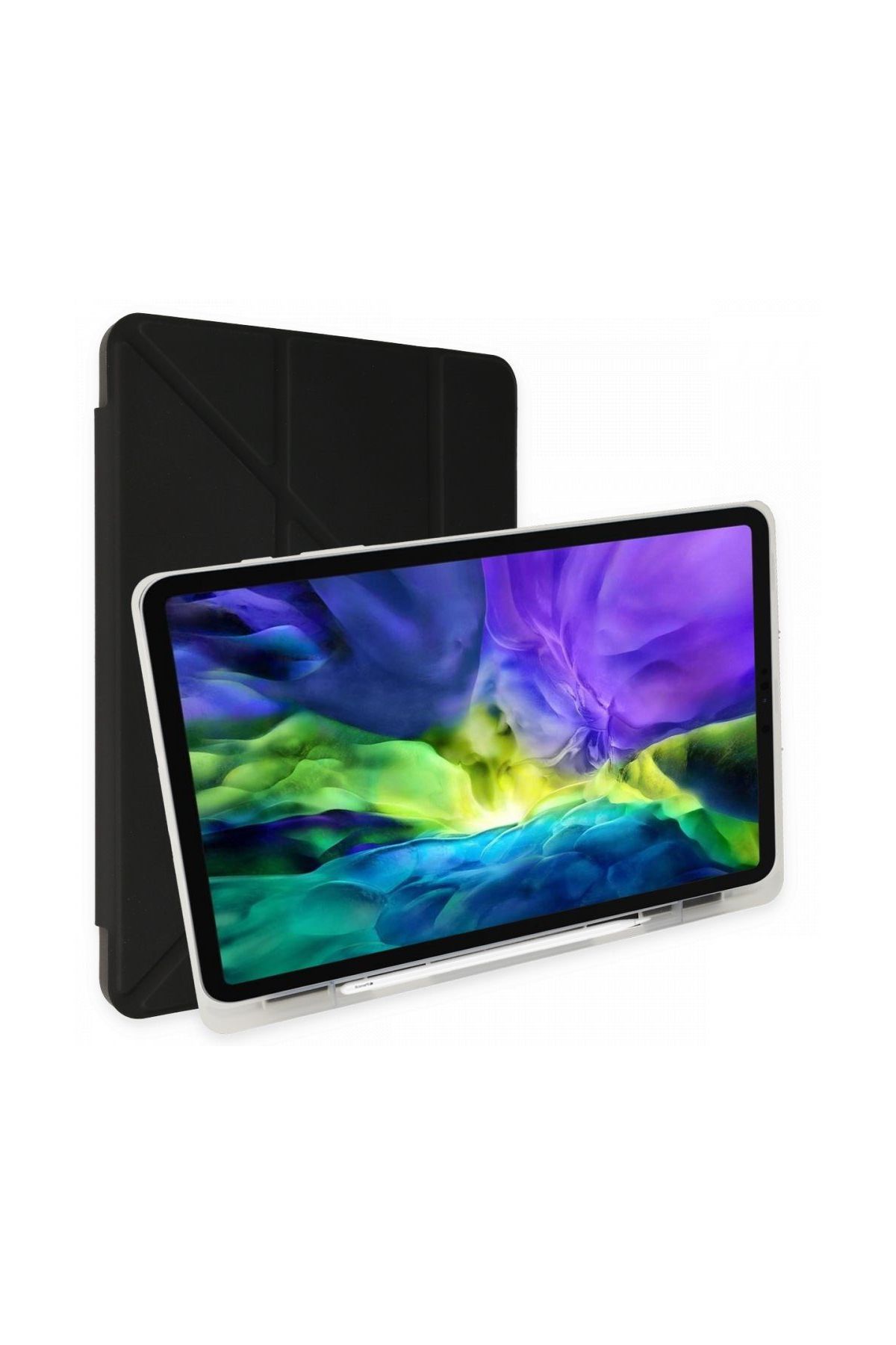 942 Samsung Galaxy X800 Tab S8 Plus 12.4 Kılıf Kalemlikli Mars Tablet Kılıfı - Ürün Rengi : Koyu Yeşil