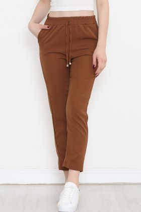  275 Beli Lastikli Pantolon Kahve