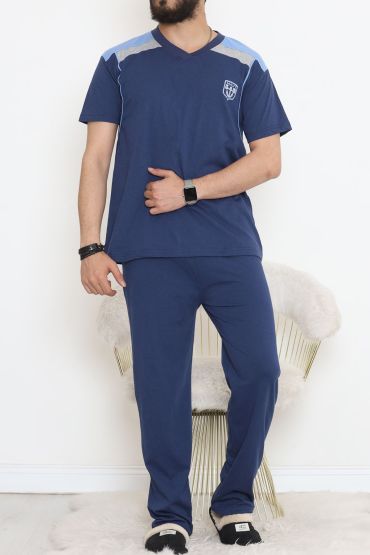  275 Erkek Pijama Takımı İndigo