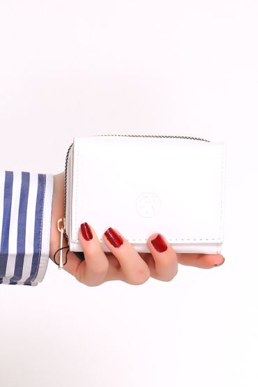  275 Çok Gözlü Cüzdan Beyaz