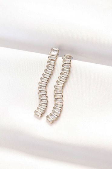 316L Çelik Gold Renk Su Yolu Küpe - TJ-BKP8900