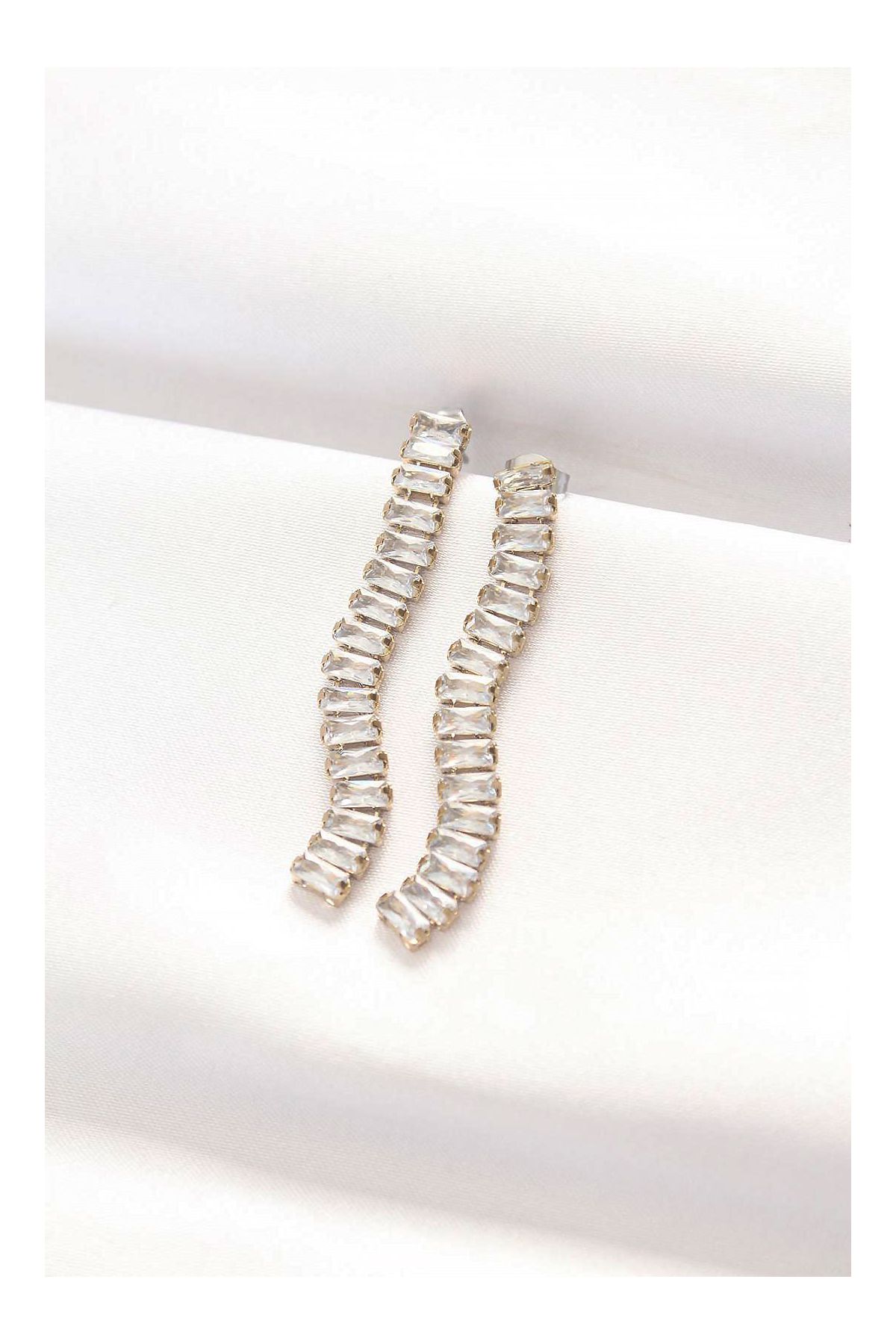 316L Çelik Gold Renk Su Yolu Küpe - TJ-BKP8900