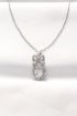 316L Çelik Silver Renk Zirkon Taşlı Kalpli Fiyonk Kolye - TJ-BKO8519