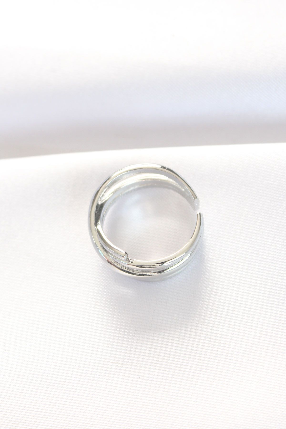 Kalın Silver Renk Ayarlanabilir Yüzük - TJ-BYK3102