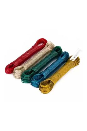 PVC Kaplama 20 Metre Çelik Çamaşır İpi 12 Adet