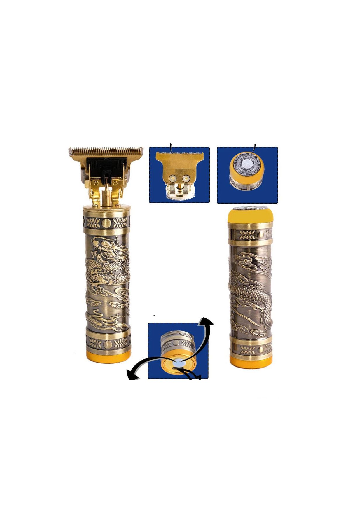 2 In 1 Profosyonel Suya Dayanaklı Ense Ve Yanak Makinası KP-2074