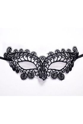 Siyah Renk Dantel Kesim Dantel İşlemeli Balo Parti Maskesi 10 No ( )