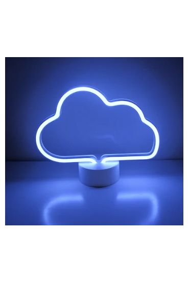 Neon Işıklı Bulut Masa Gece Lambası USB+Pil