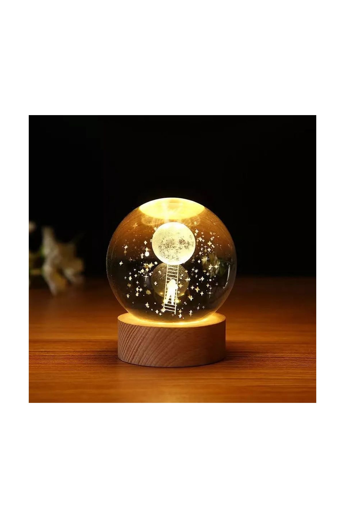 Astronot Tasarımlı Işıklı Küre Merdiven