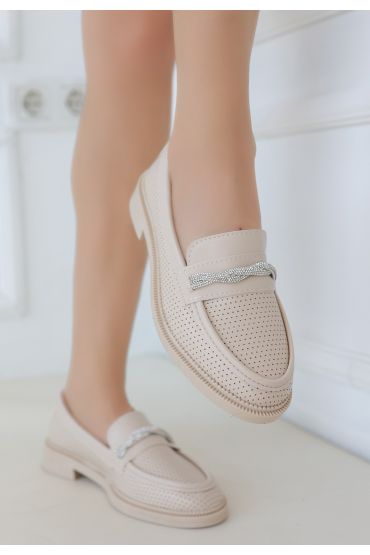  943 Bej Cilt Babet Ayakkabı