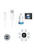  174 Çift USB Girişli 3.1 Çıkışlı Seyahat Seti Android / Micro Usb
