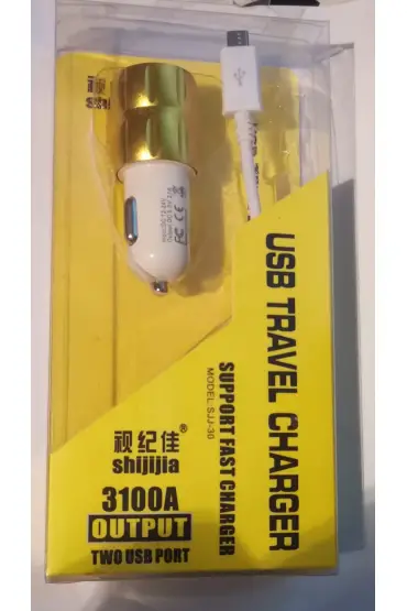  174 Çift USB Girişli 3.1 Çıkışlı Seyahat Seti Android / Micro Usb