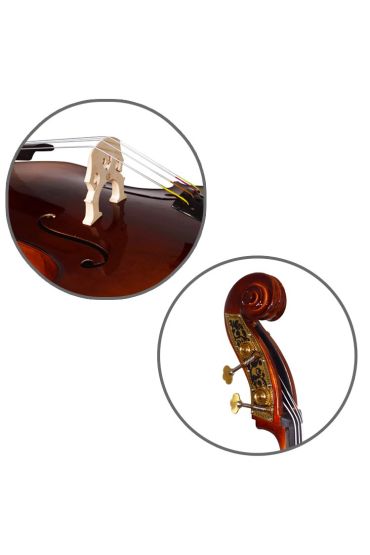 Kontrbas El Yapımı Profesyonel El Cilalı 4/4 DDB44-P1 - Stringed Musical Instruments - Cosmedrome