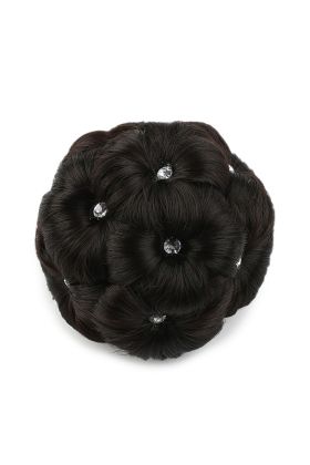 Taşlı Topuz Toka / Kahverengi /  ( 175)