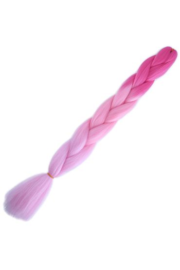 Afro Örgülük Renk Geçişli Sentetik Saç 100 Gr. / Koyu Pembe / Açık Pembe / Pembe /  ( 175)